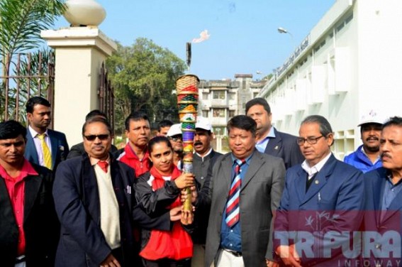 12th south Asian games torch relay arrives at Agartala 
